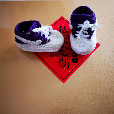 Made Knitting Wool Crochet Baby Shoes